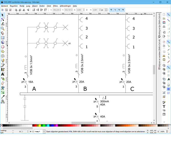 SVG AREI-symbolen in Inkscape